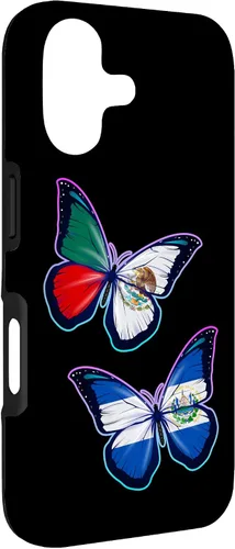 Vista 3 de El Salvador y México bicultural Roots - Carcasa para iPhone 17 (versión mariposa)