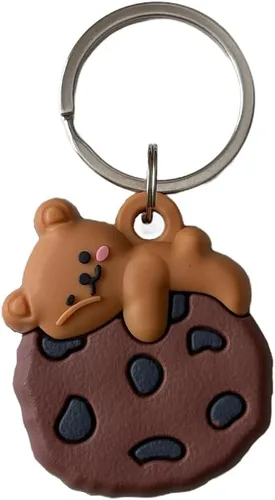 Vista 35 de Yatchen Bonita funda de silicona para AirTag 2021 Finder Fun 3D Cartoon Animal Anti Scratch Llavero Tracker Protector Bluetooth (Béisbol, 1 unidad)