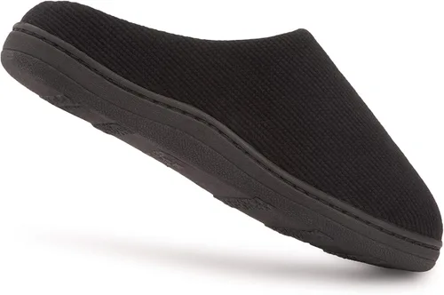 Vista 5 de Hanes Pantuflas tipo zueco de punto gofre suave para mujer con suela para interiores