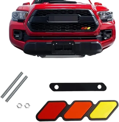 Vista 4 de Emblema de rejilla frontal tricolor compatible con Tacoma 4Runner