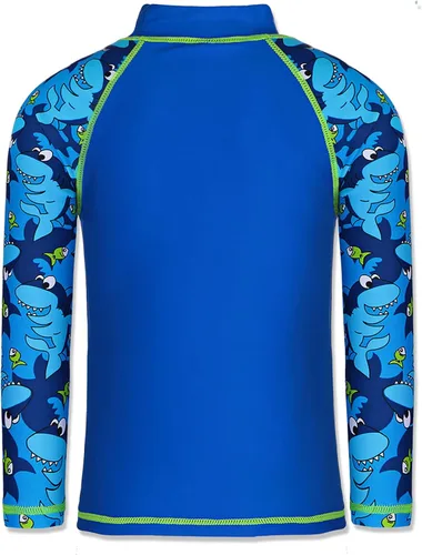 Vista 3 de TFJH E Traje de baño de dos piezas de manga larga con protección solar UPF 50+ UV para niños