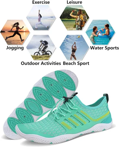 Vista 6 de Wyhan - Zapatos de agua para hombre y mujer secado rápido calcetines acuáticos zapatos de buceo para playa natación surf piscina yoga viajes al aire
