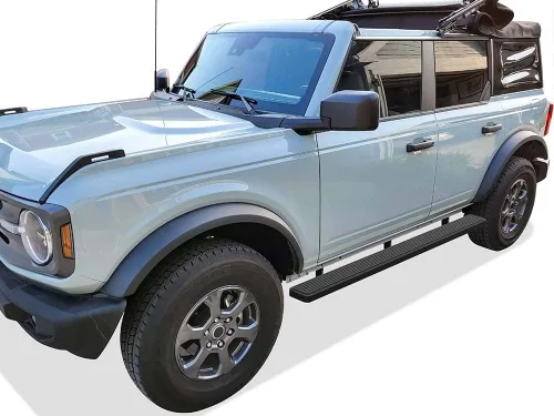 Vista 6 de APS Estribos de 5 pulgadas, color negro mate, compatibles con Ford Bronco 2021-2026 Sport Utility de 4 puertas, acero inoxidable