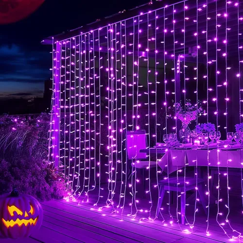 Vista 11 de Dazzle Bright 300 luces LED para cortina, luces de hadas del Día de San Valentín para dormitorio con 8 modos de iluminación, luces de ventana