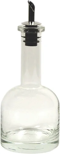 Vista 8 de Fox Run Botella de aceite de oliva y vinagre, cuello largo, vidrio, 7.75 x 3.25 pulgadas