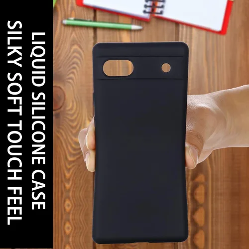 Vista 6 de HXY - Funda diseñada para Google Pixel 6A 5G 2022, funda delgada de silicona líquida a prueba de golpes con correa para la muñeca, funda protectora