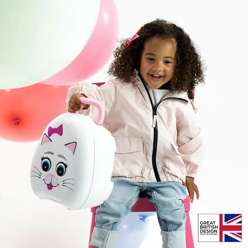 Vista 2 de My Carry Potty - Orinal de viaje para niños de 18 meses a 3 años, gato Gato Blanco