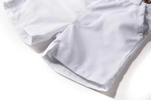 Vista 7 de Kimocat Traje de caballero para bebé, camisa de algodón con corbatín, overoles de 3 piezas