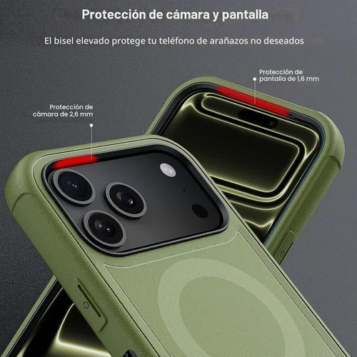 Vista 6 de M MYBAT PRO Funda para iPhone 17 Pro con funda de clip para cinturón, [compatible con Magsafe] con protector de pantalla, anticaídas, a prueba