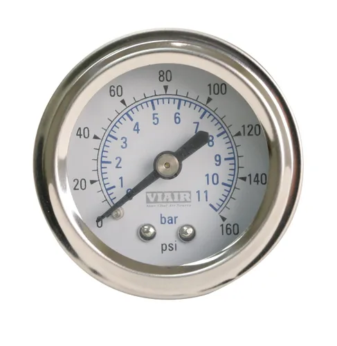 Vista 3 de Viair 90085 160 PSI 1.5" Medidor de aire de una sola aguja Negro