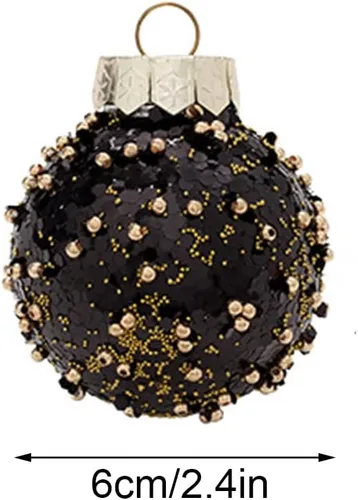 Vista 7 de 25 bolas de Navidad de 2.4 pulgadas, adornos surtidos para árbol de Navidad, inastillables, mini esferas colgantes para Navidad, vacaciones, bodas