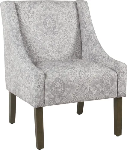 Vista 13 de HomePop Swoop - Silla de sala de estar con apoyabrazos, terciopelo gris