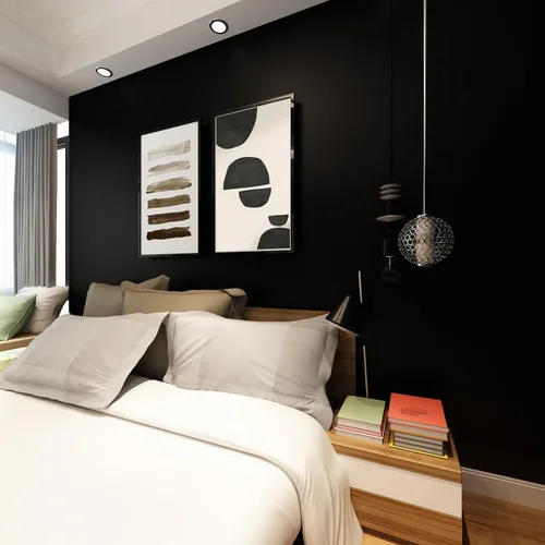 Vista 2 de Livelynine Papel de Contacto Negro Mate para Gabinetes Impermeable Despegar y Pegar Papel Tapiz Negro para Gabinete Envoltura de Vinilo Escritorio