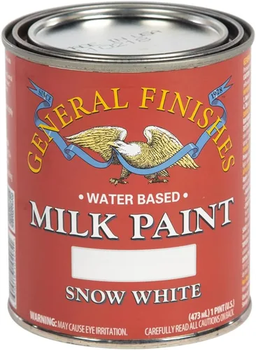 Vista 17 de General Finishes Pintura de leche a base de agua, 1 pinta, blanco antiguo