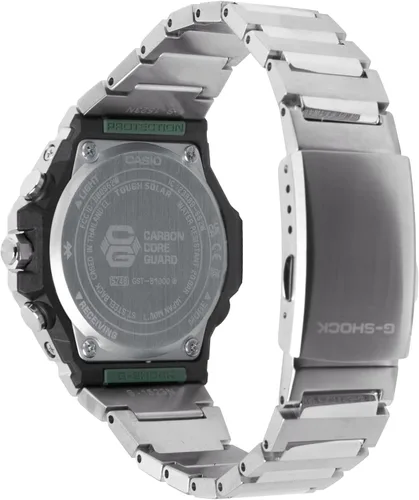 Vista 3 de Casio G-Shock G-Steel GST-B1000 Series Reloj de acero inoxidable con esfera verde GSTB1000D-3A para hombre