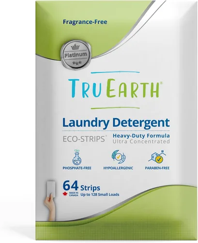 Vista 9 de Tru Earth Platinum – Hojas de detergente para ropa resistentes – hasta 64 cargas (32 unidades), sin fragancia, fórmula de tiras ultraconcentradas