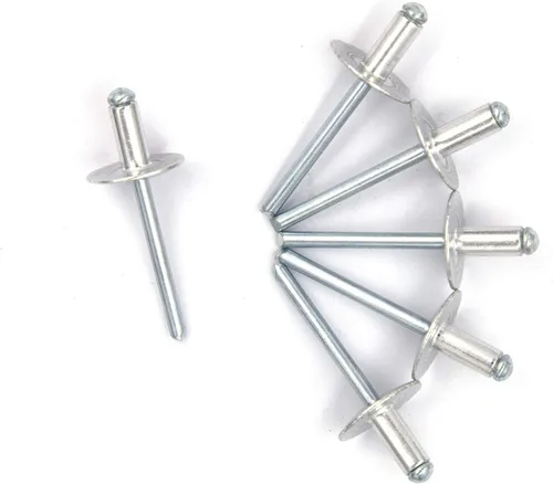 Vista 6 de 60 piezas de remaches ciegos de brida grande, aluminio, diámetro de brida 5/8" (16 mm), kit surtido de remaches emergentes remache ciego, 3/16" x