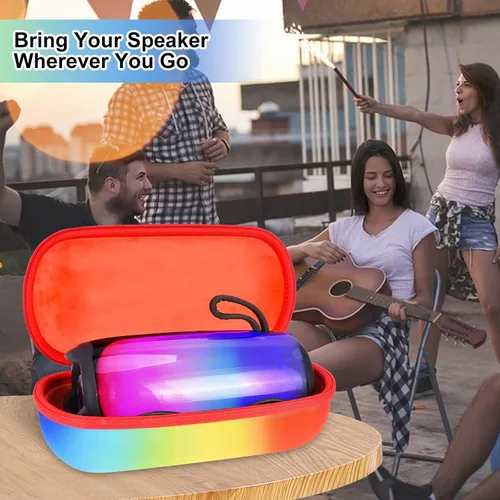 Vista 6 de Estuche rígido, estuche portátil impermeable para altavoz Bluetooth JBL Pulse 5 - Color degradado