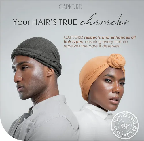 Vista 9 de Turbante Halo con Forro de Satén de Seda Envolvente de Cabeza Preajustado Gorro de Calavera para Hombres y Mujeres Gorro para Dormir Cubierta