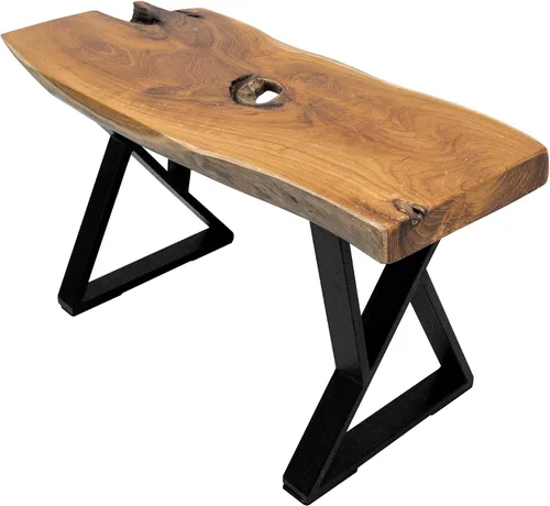 Vista 6 de Patas de mesa de metal resistentes de 16 pulgadas de alto, patas negras de hierro industrial, tubo cuadrado tipo Z, patas resistentes para muebles