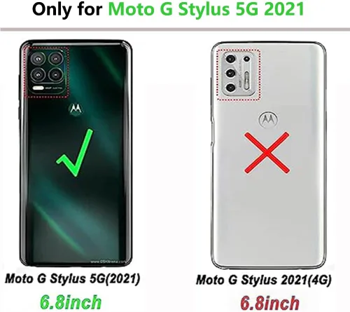 Vista 2 de Paquete de 2 fundas elegantes con purpurina de mariposa para Moto G Stylus 5G 2021, delgada y suave TPU de lujo, a prueba de golpes, para adultos