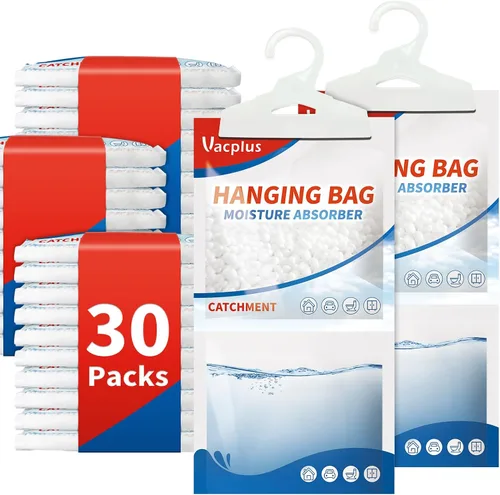 Vista 10 de Vacplus Paquetes absorbentes de humedad, paquete de 5 sin fragancia, paquetes de humedad, paquetes desecantes, bolsas deshumidificadoras de armario