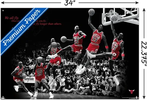 Vista 3 de Michael Jordan - Póster de pared con chinchetas con licencia