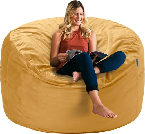 Vista 36 de HABUTWAY Silla de Puf de 2 Pies, Puf de 2' de Sillones Pequeños con Relleno, Silla de Puf en Forma de Lágrima de Terciopelo Ultra Suave con Funda
