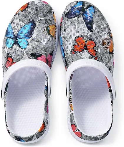 Vista 3 de Womens Clogs Shoes Unisex Summer Garden Clogs Shoes Non-Slip Quick Drying Sandals Casual Slippers