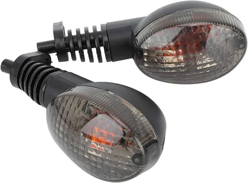 Vista 10 de Estink 2 luces intermitentes para motocicleta, intermitentes secuenciales LED ámbar que fluyen, ajuste universal para KLX250 EX250 2008-2012, Negro