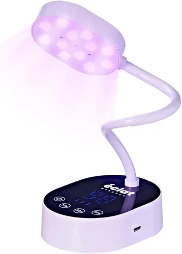 Vista 5 de Éclat Lámpara de curado flash para esmalte de uñas de gel de 36 W, recargable con mini luz LED, secadora de uñas inalámbrica con 4 temporizadores