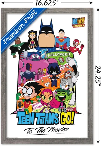 Vista 3 de Trends International DC Comics Movie Teen Titans Go! To The Movies - Póster de pared de collage, 22.4 pulgadas de largo x 14.7 pulgadas, versión