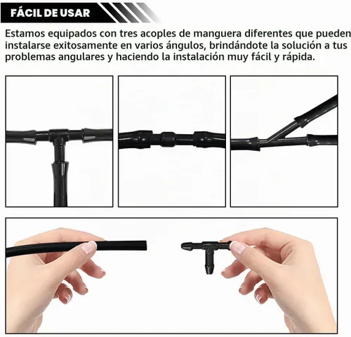 Vista 6 de Kit de manguera de lavado de parabrisas, manguera de líquido de boquilla de lavado de parabrisas de 13.1 ft con 12 conectores de manguera de goma