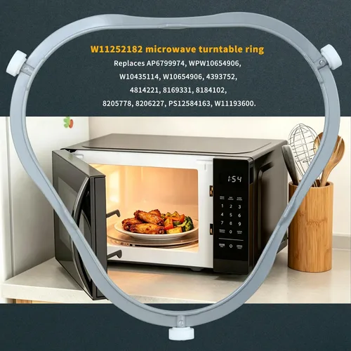 Vista 3 de Anillo de Soporte de Plato Giratorio de Microondas Mejorado W11252182 y 8206227, Reemplazo de Bandeja de Vidrio - Compatible con Piezas