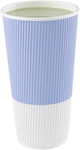 Vista 12 de Restaurantware Ripple Wall - Tazas de café de 10 unidades de 20 onzas aisladas de papel negro, borde enrollado, resistente a derrames, papel