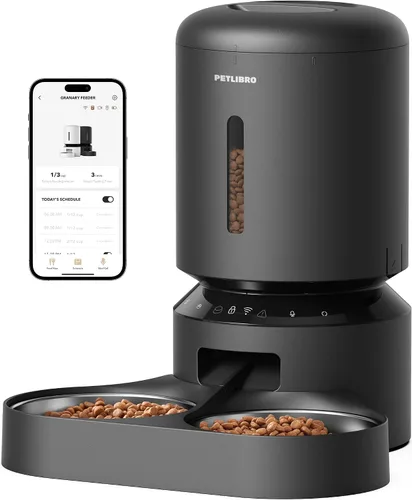 Vista 14 de PETLIBRO - Comedero automático para gatos, dispensador automático de comida para perros con preservación de frescura, comederos programables
