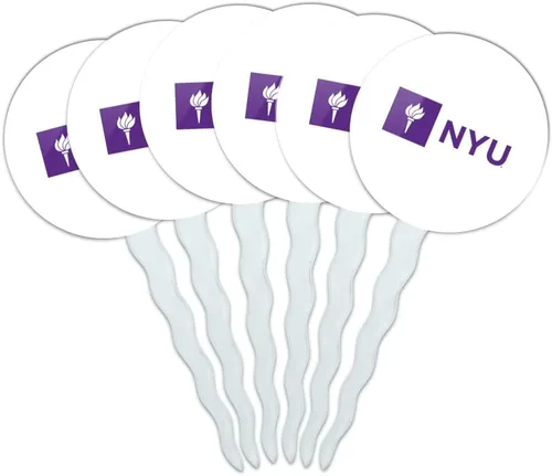 Vista 100 de Abilene Christian - Juego de 6 palillos para cupcakes con logotipo secundario