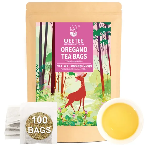 Vista 30 de WT WEETEE Bolsas de té de hierbas de manzana y canela, 60 unidades, mezcla perfecta de canela dulce, hibisco agrio, sabor natural, sin cafeína