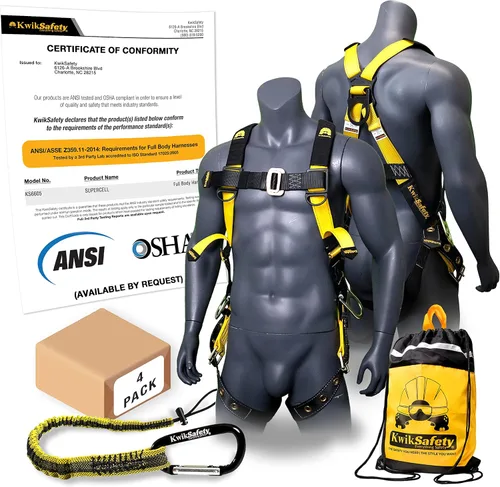Vista 12 de KwikSafety SUPERCELL Safety Harness ANSI OSHA Fall Protection Gear