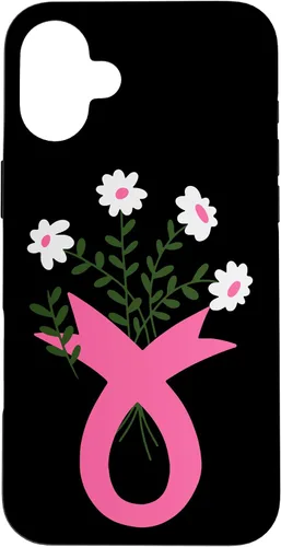 Vista 22 de Flower Jar Pink Ribbon Breast cancer Awareness Month Women Case for iPhone 16
