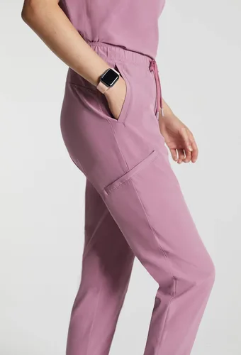 Vista 4 de Asmar Scrubs Susan - Pantalones quirúrgicos con múltiples bolsillos para mujer elásticos con cordón
