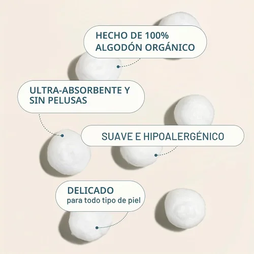 Vista 4 de Cliganic Bolas de algodón orgánico súper jumbo (100 unidades), hipoalergénicas, absorbentes, de tamaño grande, 100% puro (el embalaje puede variar)