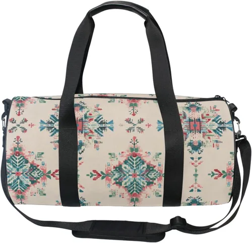 Vista 6 de Bolsa de gimnasio para mujeres y hombres, pequeña bolsa de lona para viajes, deportes, vacaciones, fin de semana, durante la noche, playa, bolsa