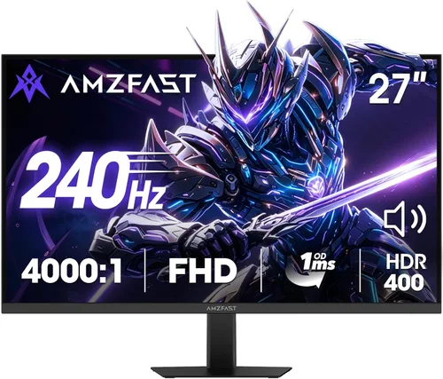 Vista 17 de Amzfast - Monitor de juegos de 24 pulgadas 180Hz 200Hz FHD 1080p, monitor de computadora, sincronización adaptativa de 1 ms, 3000:1, pantalla HDR