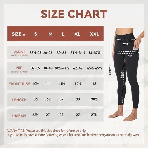Vista 6 de GAYHAY Leggings con forro polar para mujer, de cintura alta, gruesos, cálidos, suaves, con control de abdomen, térmicos, casuales, color negro