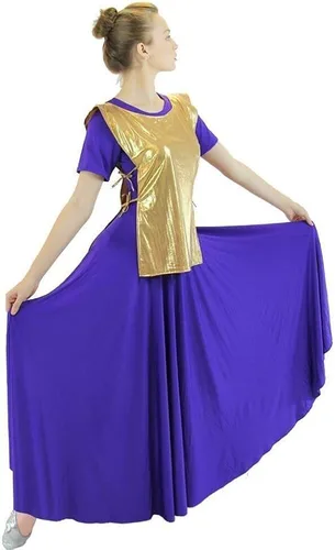 Vista 2 de danzcue Womens poliéster efod Dance parte superior