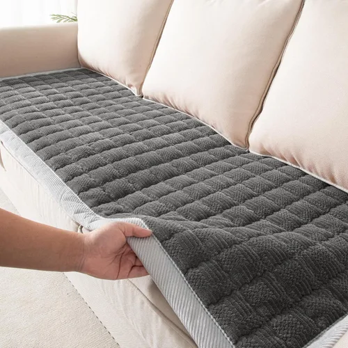 Vista 17 de Funda de sofá lavable para perros, alfombrilla antideslizante para gatos, manta para proteger los muebles, funda mullida para sofá de 3 cojines