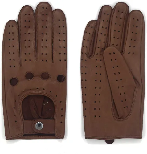 Vista 5 de Harssidanzar Guantes de conducción de piel de cordero para hombre GM026