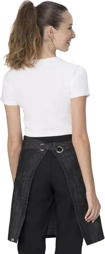 Vista 3 de Chef Works Delantal unisex Corvallis Half Bistro Negro
