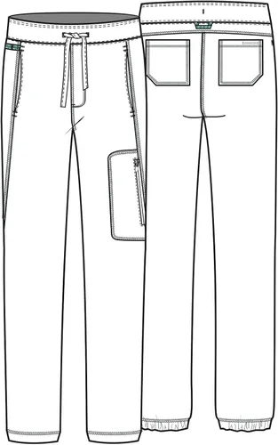 Vista 6 de Cherokee Men Scrubs Pant Workwear Revolution Natural Rise Jogger WW012
